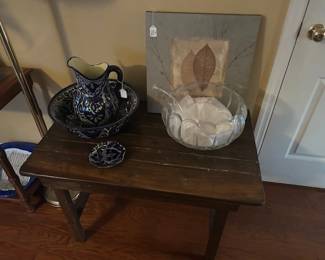 PUNCH BOWL, PITCHER AND BOWL SET
