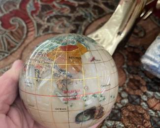 stone globe paperweight