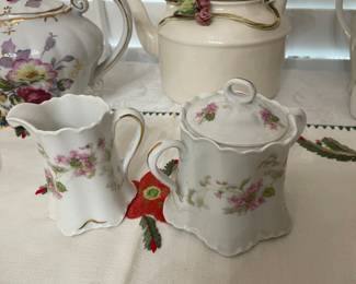 ASSORTED CHINA AND TEA POTS ETC