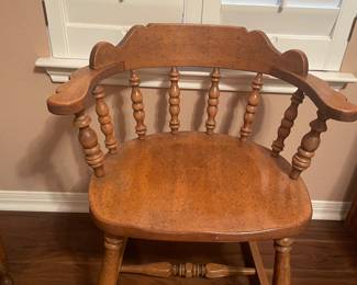 SET OF 2 SOLID WOOD CHAIRS
