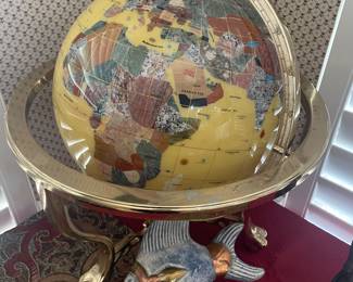 large stone globe   -for sure NOT A PAPERWEIGHT !!