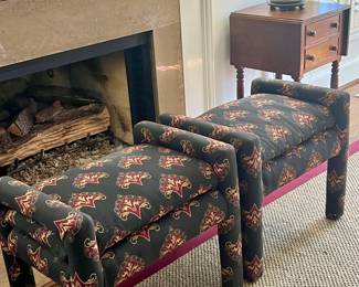 upholstered ottomans $50 each 