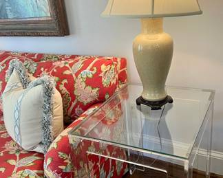 acrlic end tables $125 each 