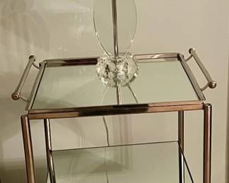 3 tiered table $75 glass lamp $75 