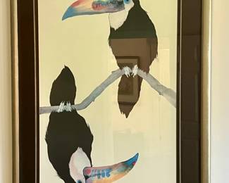 TOUCANS under glass $125