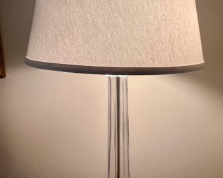 2 28" glass lamps $120 each 