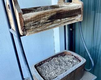 72" metal plant stand $25