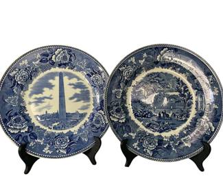 Wedgwood Etruria England Plate Wedgwood Bunkerhill Monument Plate