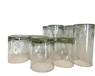 Pinched Dimple Impressions Glassware 10pc