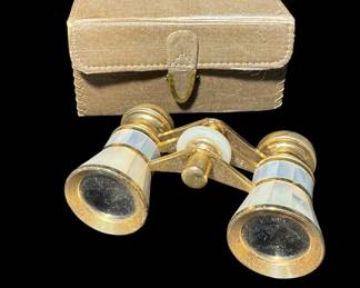 Opera Glasses By Duchess Mother Of Pearl W Carrying Case