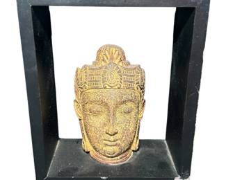 Buddhist Head Framed Modern Asian Art