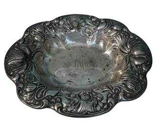 Galt Bro Sterling Silver Monogramed Engraved Dish