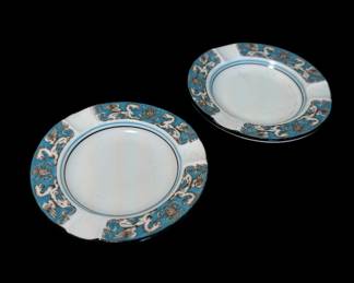 Wedgwood Florentine Double Griffin Ash Tray Pair