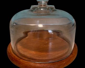 Teakwood Dome Covered Cheese Appetizer Serving Board