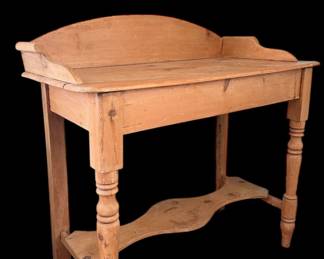 Country Pine Farmhouse Wash Stand Victorian Era Style