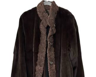 Brown Vintage Fur Coat Size XL