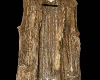 Brown Beige Fur Vest
