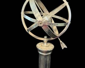 Armillary Sphere With Arrow Sun Dial Decoration