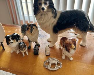 Vintage dog figures (Collie)