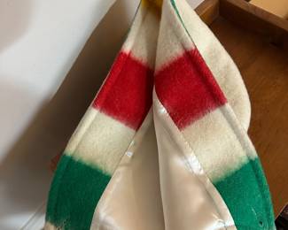 Hudson Bay 2 1/2 point striped coat with detachable hood, excellent condition