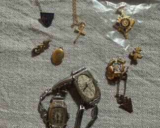 vintage jewelry and wathces
