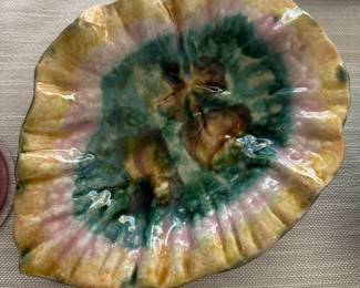 Majolica pickle dish (GSH mark)