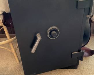 Big heavy safe-21x40x23 comes with cover and combination code is provided.