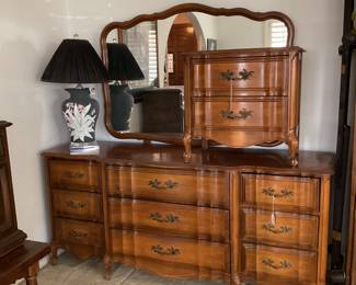 French style dresser-72x21x32   mirror-36x50                 side table- 25x17x24