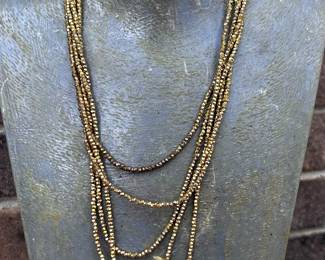 Multi Strand Gold Necklace