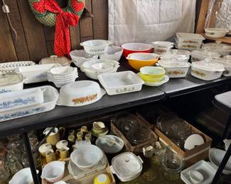 We found more Pyrex and Corningware!
