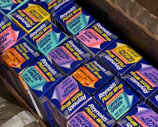 Vintage colored plastic wrap!