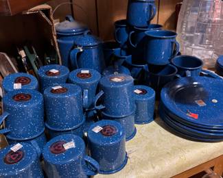 Twice as much metal camp ware than pictured