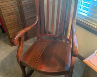 Small split in wooden rocking chair 
