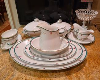 Beautiful Antique Limoges China (61pc!) circa 1830 - very rare!