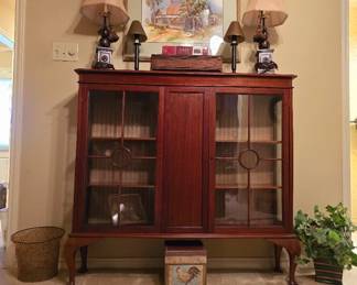Glass front vintage cabinet