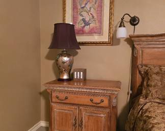 Lexington night stand, painted lamp