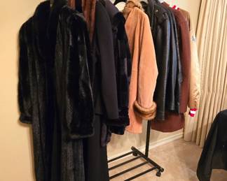 High-end Coats including an authentic black mink