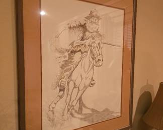 LARGE selection of wall art, all styles and sizes - Walter Hart Jr Cowboy Art