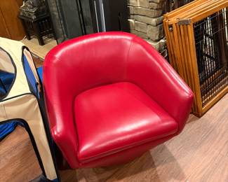 Red leather chair