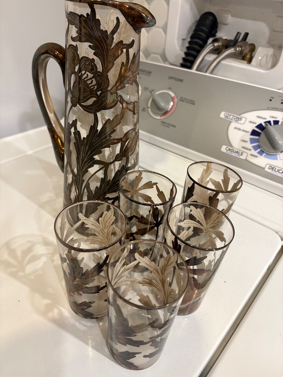 silver patterned 1920 set