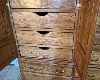 Inside cabinet offers more drawers!