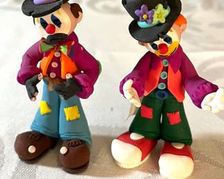 Precious little clowns made by “Amy”