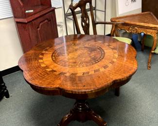Beautiful marquetry table