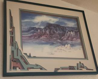 Southwest Style Framed Arizona Landscape Art