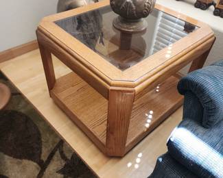 Wood & Glass Side Table