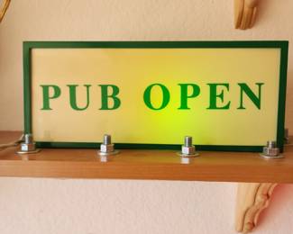 PUB OPEN Light up Sign