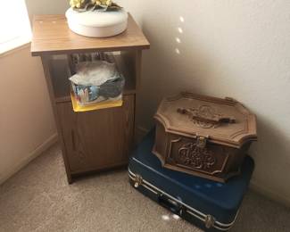 Small One Door Side End Table or Nightstand Cabinet