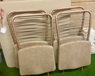 Cosco 1960’s card table with four folding chairs