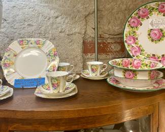 Lots of vintage and antique service ware