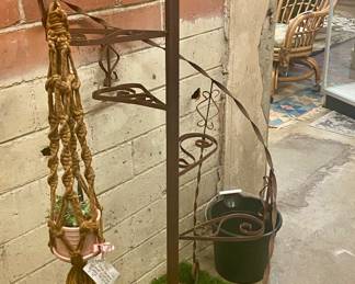 Wrought iron plant/herb stand